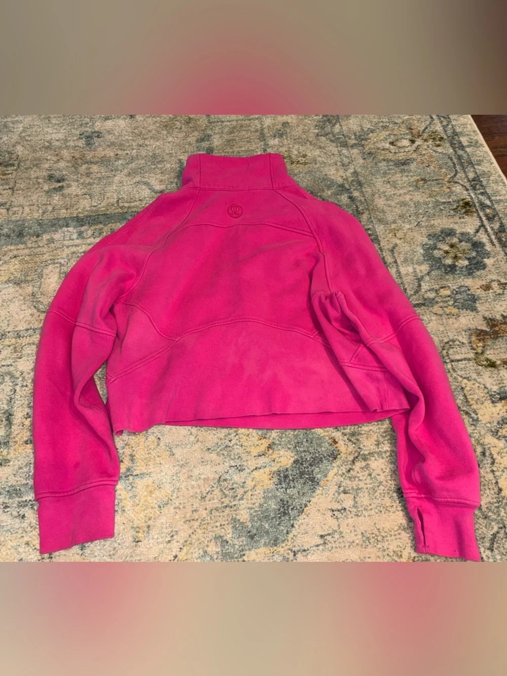 lululemon athletica Pink Half-Zip Cropped Scuba